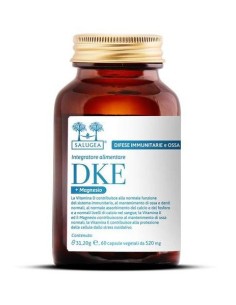 Salugea DKE + Magnesio Integratore Vitamina D, K, E più Magnesio 60 capsule